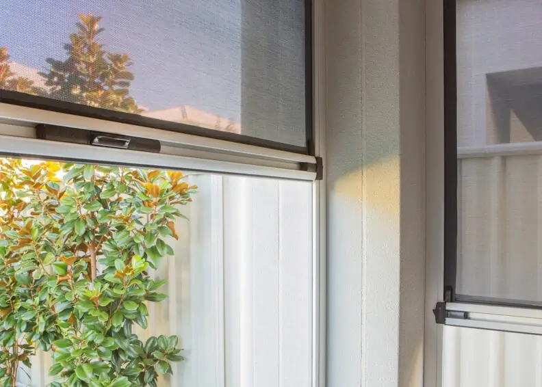 two outdoor blinds