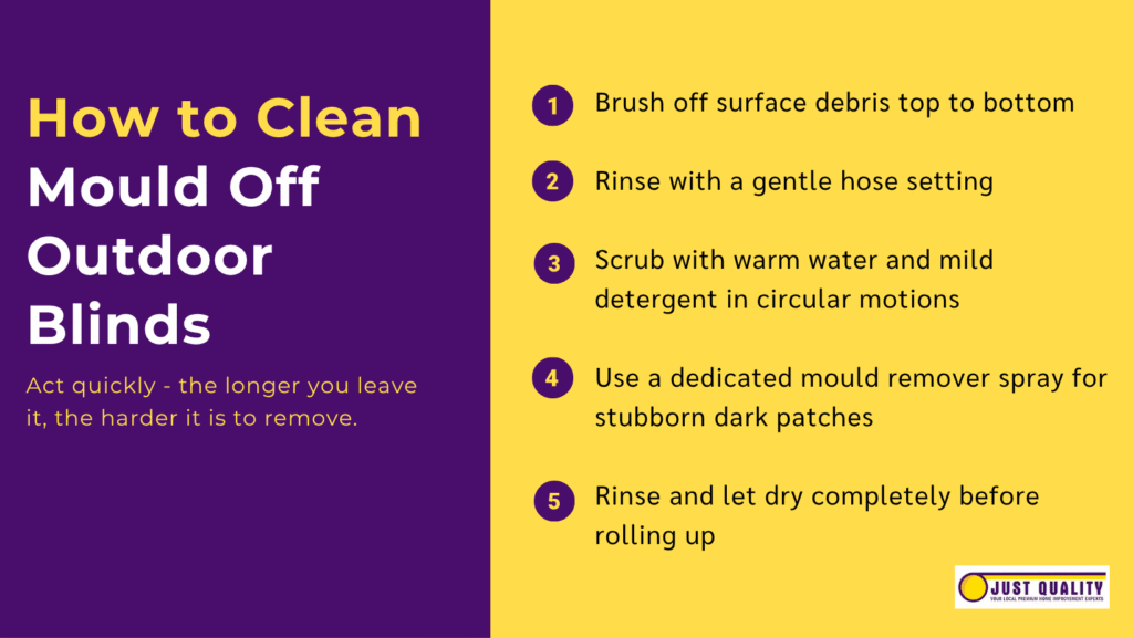 How to clean off the mould from blinds