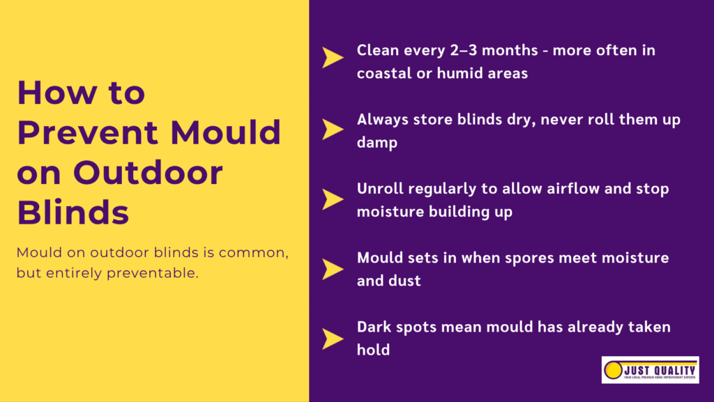 preventing mould from outdoor blinds