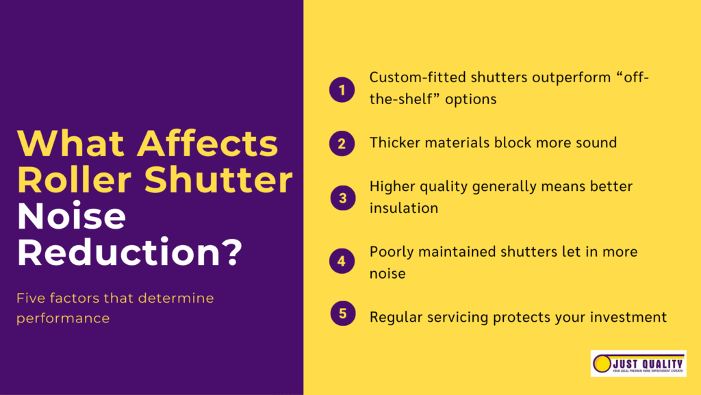 influences for noise reduction infographic
